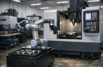 Cobot Loading parts on a cnc mill